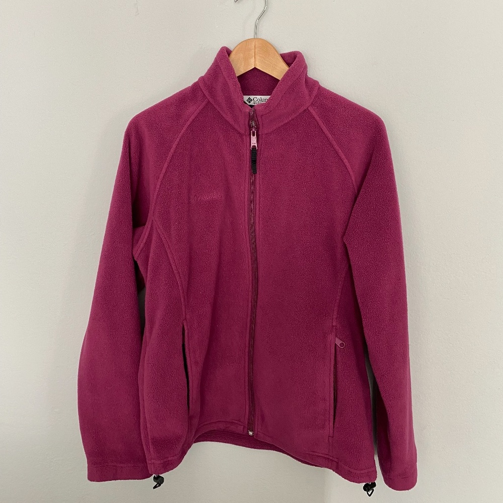 Columbia Fleece Zip Up Jacket Woman’s Large